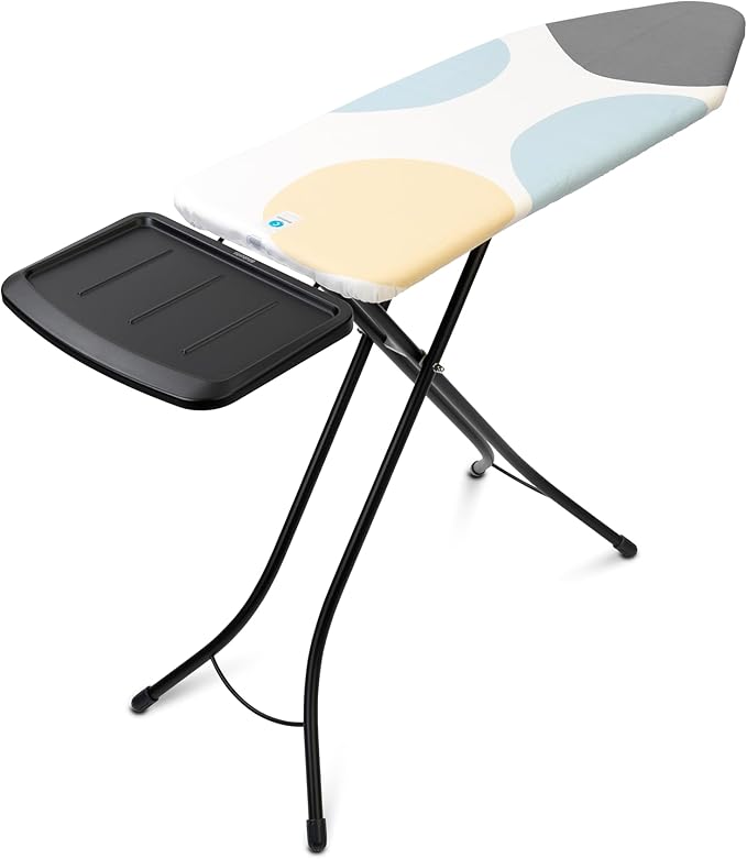Brabantia - Ironing Board C - Extra Large Steam Iron Rest - Adjustable in Height - Non-Slip Rubber Feet - Cotton Cover with Foam Layer - Foldable XL Unit - Spring Bubbles - 49 x 18 inches-Ruum Studio Home