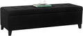 Joveco Storage Ottoman Bench, 51" Rectangle Long Bench, for Bedroom, End Foot of Bed, Living Room, Entryway, Line Black-Ruum Studio Home