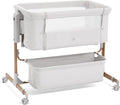 3 in 1 Baby Bassinet, Rocking Bassinet, Bedside Bassinet, 6-Height Adjustable, Bassinet Bedside Sleeper, Bedside Bassient for Baby with Comfy Mattress, Breathable Mesh, Large Storage Basket-Ruum Studio Home