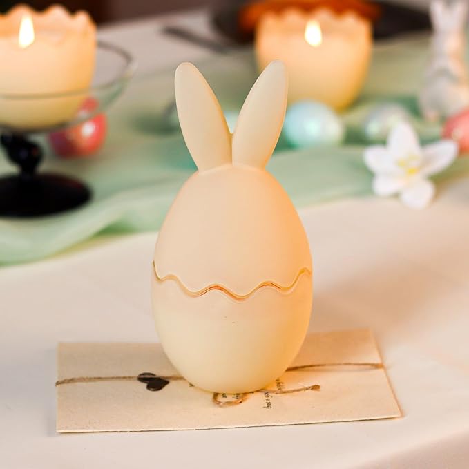 Vanilla Scented Candle, Bunny Spring Home Decor, Indoor Easter Decoration for Table Centerpiece, Gift for Women-Ruum Studio Home