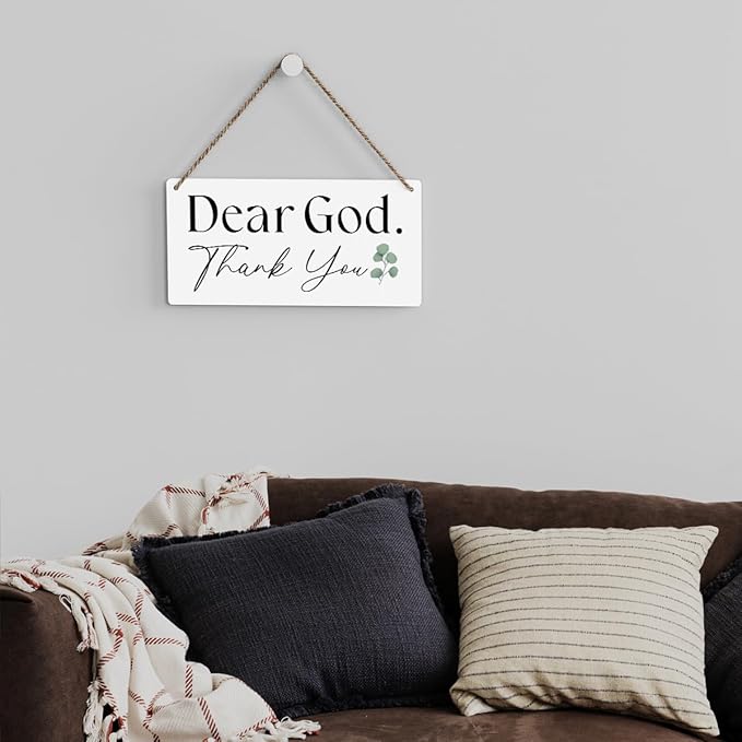 SENJIAN Christian Home Decor Christian Wall Art Rustic Bible Verse Sign Scripture Printed Wood Sign Wall Art Religious Sign for Home Office Bathroom Bedroom-Ruum Studio Home