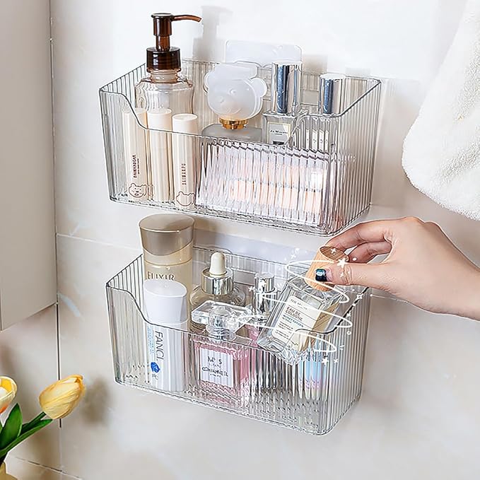 2 Piece Cabinet Door Organizer,Self Adhesive Kitchen Cabinet Organizer,Cabinet Door Storage Box for Bathroom/Kitchen/Living room,Storage shelf rv must haves. (Large+Small)-Ruum Studio Home