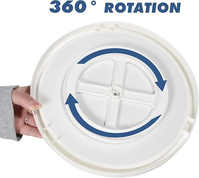Lazy Susan Organizer, 2 Tier Non Skid Spice Rack Turntable,360 Degree Rotating Seasoning Organizer, 10-Inch Spinning Organizer for Pantry Cabinet, Kitchen, Countertop, Vanity Display Stand-Ruum Studio Home