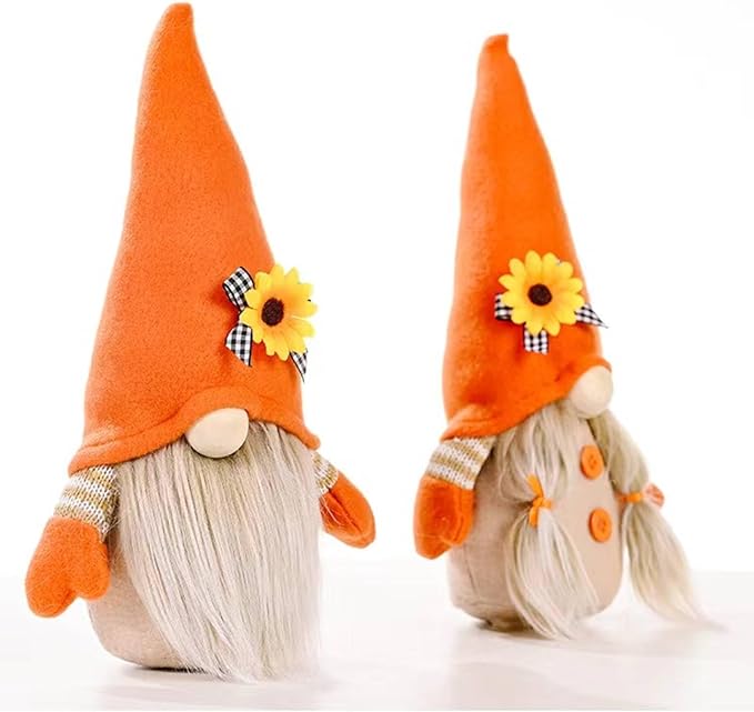 Gnomes Plush Decorations,Fall Decor Fall Gnome Plush Decoration for Home,Handmade Swedish Tomte Doll Mr and Mrs Scandinavian Gnomes,Fall Home Decor Thanksgiving Gnome Table Decorations,Girl-Ruum Studio Home