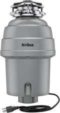 KRAUS WasteGuard High-Speed 3/4 HP Continuous Feed Ultra-Quiet Motor Garbage Disposal with Power Cord and Flange Included and Universal Mount, KWD210-75MGR-Ruum Studio Home