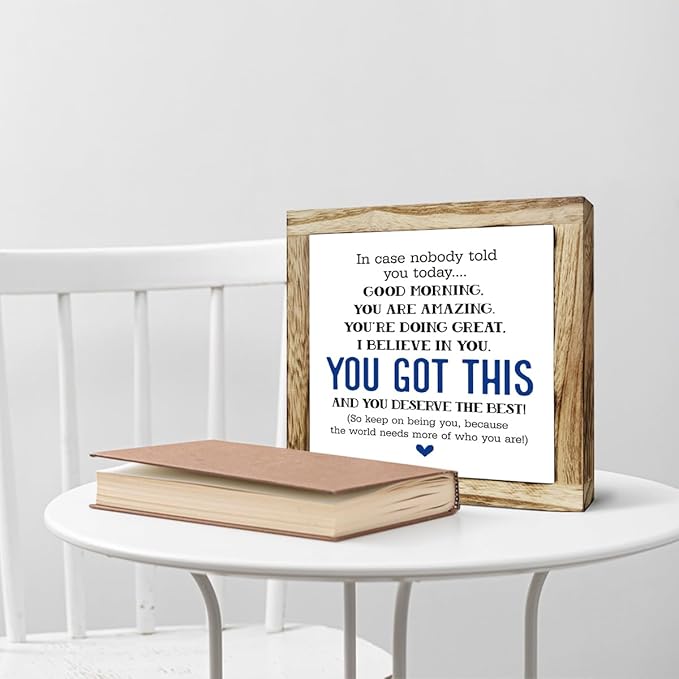 nspirational Wood Sign, Wooden Plaques Table Decor, Office Desk Sign, Farmhouse Home Decorate, Affirmation Signs Decorate Gift, Encouragement Gift, In Case No Nobody Told You Today Signs-Ruum Studio Home
