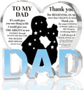 Best Dad Ever Gift from Daughter Son - Acrylic Heart-Shaped Plaque Father’s Day Birthday Gift - Unique Keepsake Desk Decor with Personalized Message-Ruum Studio Home