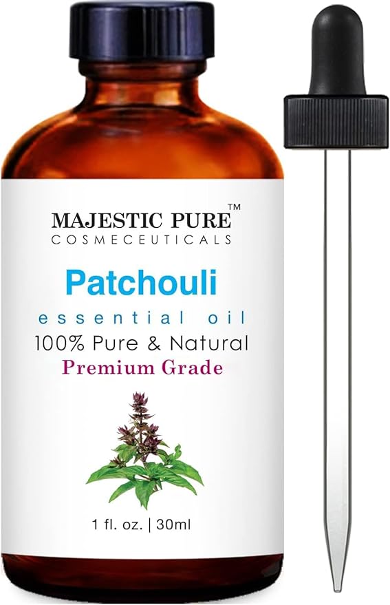 Majestic Pure Patchouli Essential Oil with Glass Dropper - 1 Fl Oz - 100% Pure and Natural Patchouli Oil - Premium Grade Essential Oils for Diffuser, Aromatherapy, Soap and Candle Making-Ruum Studio Home