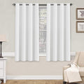 H.VERSAILTEX Pure White Curtains 63 inch Length Window Treatment Panels for Living Room Thermal Insulated Grommet Curtain Drapes (Set of 2)-Ruum Studio Home