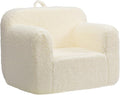 ALIMORDEN Kids Ultra-Soft Snuggle Foam Filled Chair, Toddler Cuddly Sherpa Reading Couch for Boys and Girls, Cream-Ruum Studio Home