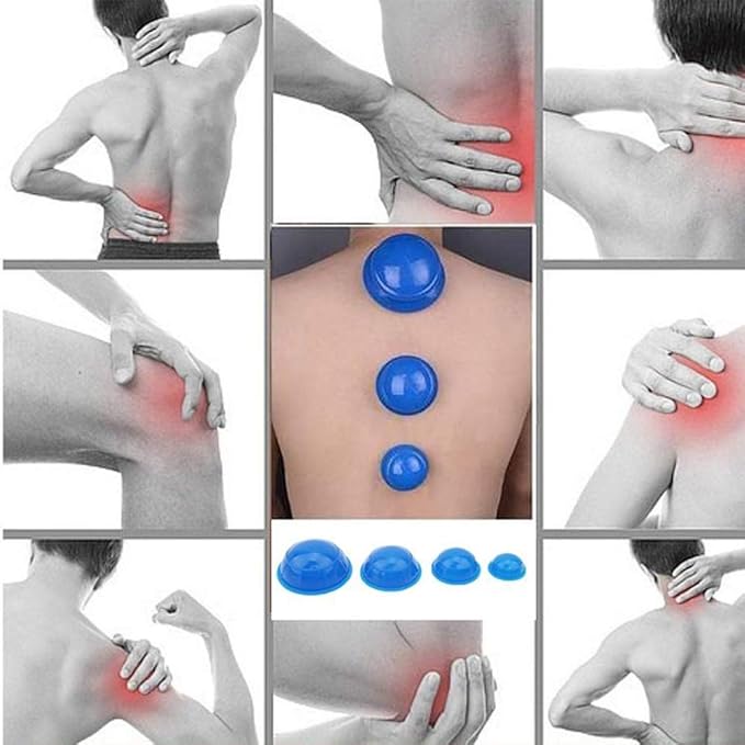 12 Pcs Silicone Massage Cupping Set Vacuum Cupping Cans Acupuncture Cupping Therapy Set Professional Body Massage Suction Cup Cupping Therapy Pain Relief Muscle Health Relaxation-Ruum Studio Home