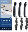 Crevice Cleaning Brushes, Scrub Brush for Hard to Reach Small Space, Home Essentials, Cleaning Supplies, Cleaning Tools for Household Use, Bathroom, Shower, Kitchen, Toilet, Window (3, Black)-Ruum Studio Home