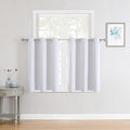 ChrisDowa Small Window Curtains for Kitchen and Bedroom - Grommet Short Thermal Insulated Room Darkening Curtains (2 Panels, Greyish White, 42 x 36 Inch)-Ruum Studio Home