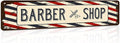 Barber Shop Decor Accessories - Barbershop Poster Metal Tin Signs Vintage Wall Art, Barber Gifts for Men Haircut Decorations 4x16 Inch-Ruum Studio Home