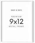 HAUS AND HUES 9x12 White Picture Frame - 9X12 Poster Frame - Vertical & Horizontal Hanging, Shatterproof Plexiglass - Perfect for Home, Room, Office (9x12 in, White)-Ruum Studio Home