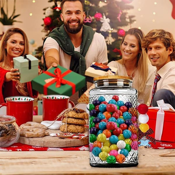 Large Glass Storage Jar, Glass Food Storage Containers with Bamboo Lid, Kitchen Containers Cereal Canisters Decorative Jar for Candy Snack Cookies Coffee Tea Nuts Airtight Glass Jars (Extra Large)-Ruum Studio Home