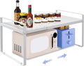 Expandable Cabinet Shelf Organizer Rack 9 inch, Pantry Organizer Lengthen from 14” to 25” ， Large Kitchen Cabinet Storage Shelf Rack， Storage Organizer white，Spice Rack Expandable Shelves,-Ruum Studio Home