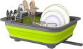 THANSTAR Collapsible Dish Drying Rack for RV Campers Portable Dinnerware Drainer Organizer for Kitchen Travel Trailer-Green-Ruum Studio Home