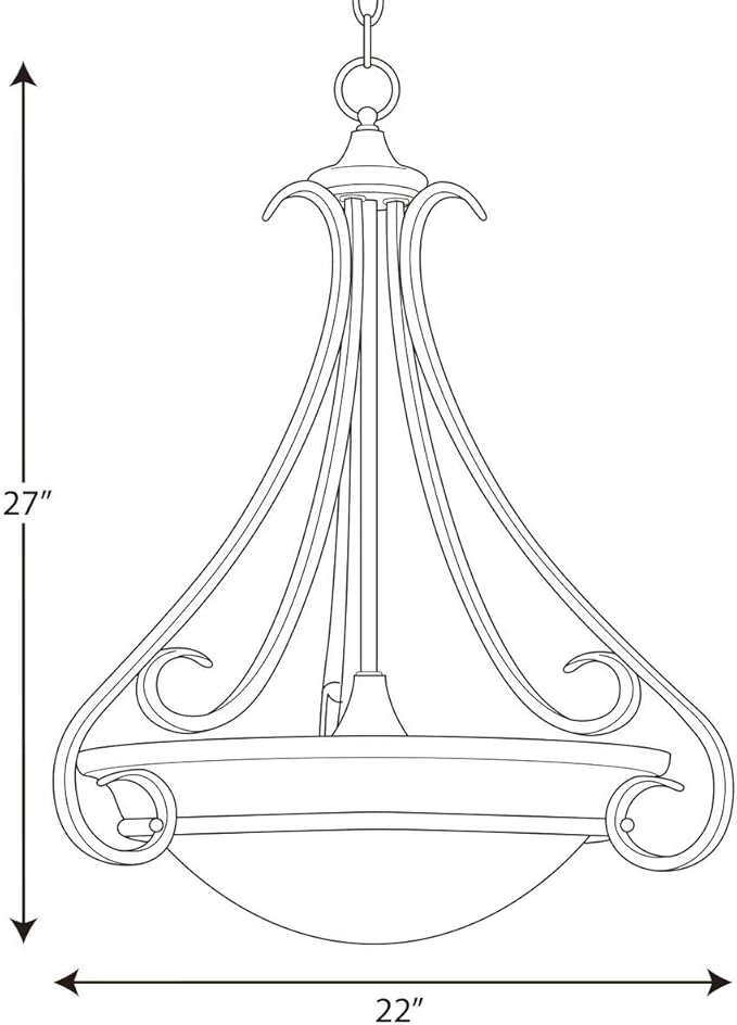 Progress Lighting 3-Light Tea Stained Glass Transitional Inverted Pendant Light, Torino Collection, Indoor, P3847-77, Forged Bronze-Ruum Studio Home