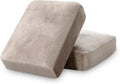 PrinceDeco Stretch Velvet Cushion Cover Sofa Cushion Slipcover for Loveseat Sofa Couch Cushion Furniture Protector Seat Cushion Sofa Cover(Each Width Up to 29.5", Oatmeal)-Ruum Studio Home