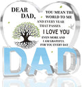 Best Dad Ever Gift from Daughter Son - Acrylic Heart-Shaped Plaque Father’s Day Birthday Gift - Unique Keepsake Desk Decor with Personalized Message-Ruum Studio Home