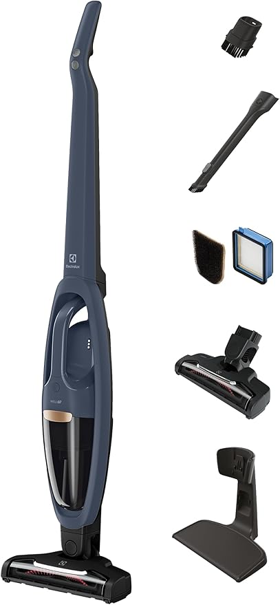Electrolux WellQ7 Cordless 2-in-1 Vacuum with High Suction Power and 5-Step Filtration System, 50-Minute Run Time, 2 Power Modes, Denim Blue-Ruum Studio Home