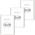 HAUS AND HUES 12x18 Picture Frames For Wall - Set Of 3 Poster Frames 12x18, Picture Frames 12x18, Poster Frame Set Of 3, 12x18 Frames, Frames 12 X 18, Photo Frames 12x18 (White Frame)-Ruum Studio Home