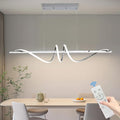 Modern Ceiling Chandelier Light, Acrylic Anti Flicker Pendant Lamp with Remote Control Dimmable 3 Color Mode & Brightness for Kitchen Bar-Ruum Studio Home