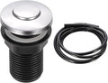RQYEKDO Garbage Disposal Air Switch Kitchen Sink Top Long Stainless Steel Brushed Nickel Long 32mm/1.26 inch for Food and Waste Disposal On/Off Air Button Parts-Ruum Studio Home