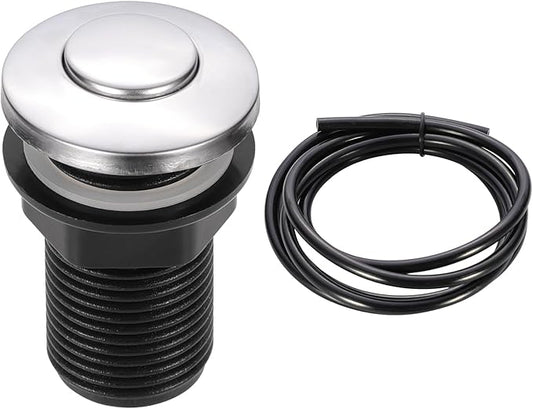 RQYEKDO Garbage Disposal Air Switch Kitchen Sink Top Long Stainless Steel Brushed Nickel Long 32mm/1.26 inch for Food and Waste Disposal On/Off Air Button Parts-Ruum Studio Home
