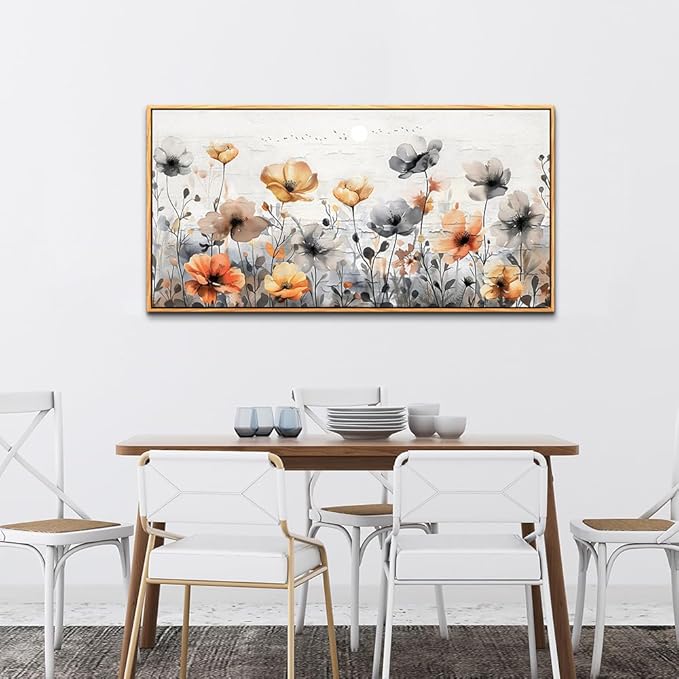 ZUITINGHUA Wood Framed Canvas Wall Art For Living Room Large Wall Decor For Office Bedroom Decorations Flowers Landscape Pictures Farmhouse Paintings Artwork Aesthetic Mural Home Decor 30x60 In-Ruum Studio Home