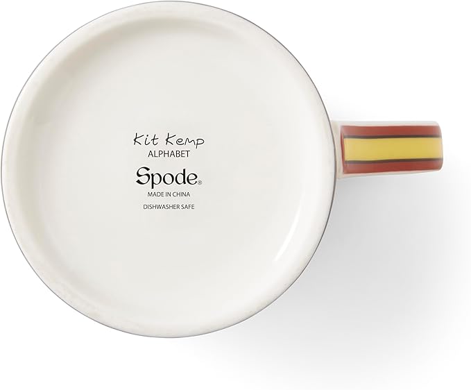 Spode Kit Kemp 12oz Mug, O Initial - Fine China Coffee Cup with Floral Alphabet Design, Custom Letter Mug for Unique Gift Giving - Personalized Kitchen Drinkware, Dishwasher Safe & Stylish-Ruum Studio Home