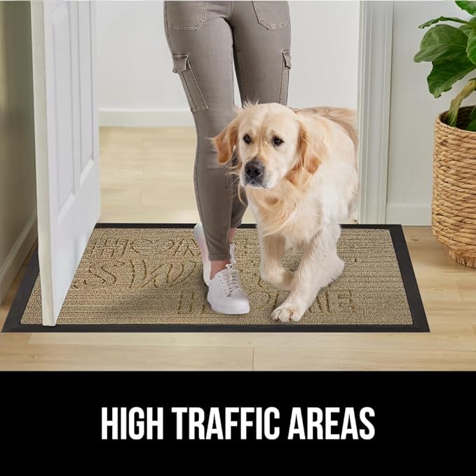 GORILLA GRIP 100% Waterproof All-Season WeatherMax Doormat 35x23, US Designed Natural Rubber, Stain and Fade Resistant, Low Profile Indoor Outdoor Door Mats, Easy Clean Patio Mat, Home Sweet Home-Ruum Studio Home