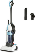Amazon Basics Upright Bagless Vacuum Cleaner for Carpet and Hard Floors, With Crevice and Upholstery Tools, Detachable Handle, Lightweight (8.4 lbs), 1.7L Dust Cup, 720W, 25ft Cord, Black/White-Ruum Studio Home