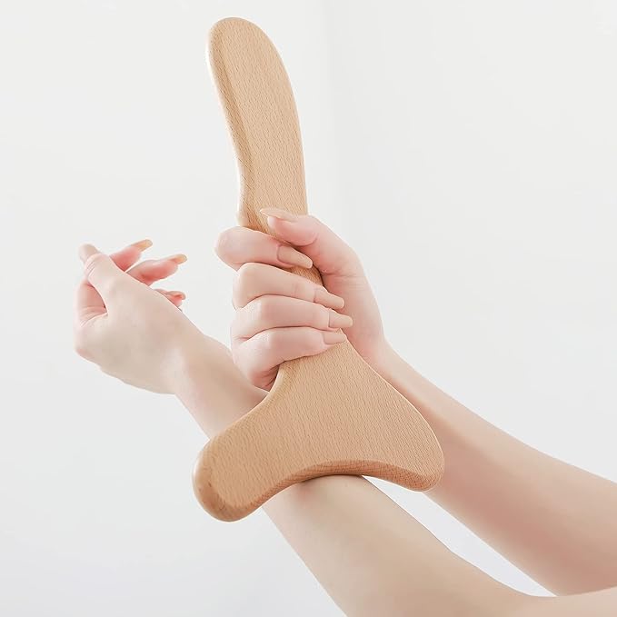 Wood Therapy Massage Tool Wooden Lymphatic Drainage Massager Body Sculpting Tools for Maderoterapy,Gua Sha,Muscle Release-11 * 6inches-Ruum Studio Home