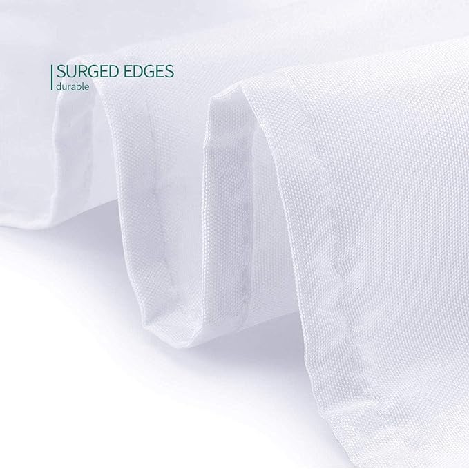 Surmente 120 inch Round tablecloths -10 Pack White Round Table Cloths, Polyester Fabric Table Covers for Weddings, Banquets, or Restaurants-Ruum Studio Home