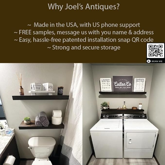 joelsantiques 72 Inch Wooden Floating Shelves for Wall - 72x6x2 in - Made of Natural Wood - Short Heavy Duty Rustic Wall Shelves for Bedroom - Perfect for Bathroom, Kitchen - Beige-Ruum Studio Home