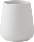 Speckled White Ceramic Toothbrush Holder - Bathroom Tooth Brushing Holders, Toothbrush Cup, Toothpaste Organizer for Bathroom Countertop, Makeup Brush Holder, Pen Holder for Home Desktop Storage-Ruum Studio Home