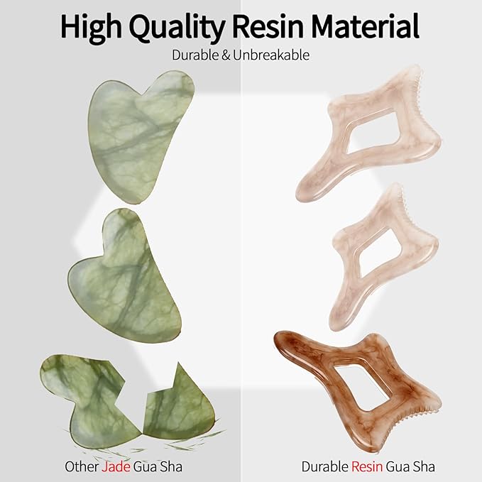 Body Gua Sha Tool Large Gua Sha Body Tool Cellulite Massage Tool (Resin) Lymphatic Drainage Tool Guasha Tool for Face, Back, Legs, Women's Body Shaping Tools-Ruum Studio Home