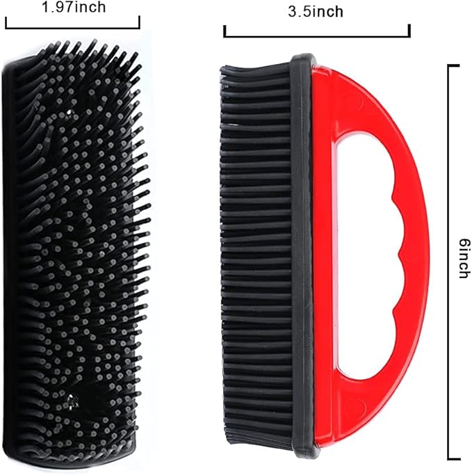 Rubber Pet Hair Removal Brush Lint & Hair Removal Cat Dog Hair Remover Brush Pet Hair Removal Tool Silicone Lint and Debris Remover for Cleaning, Grooming, Lint and Fur Removal, Home,Red-Ruum Studio Home