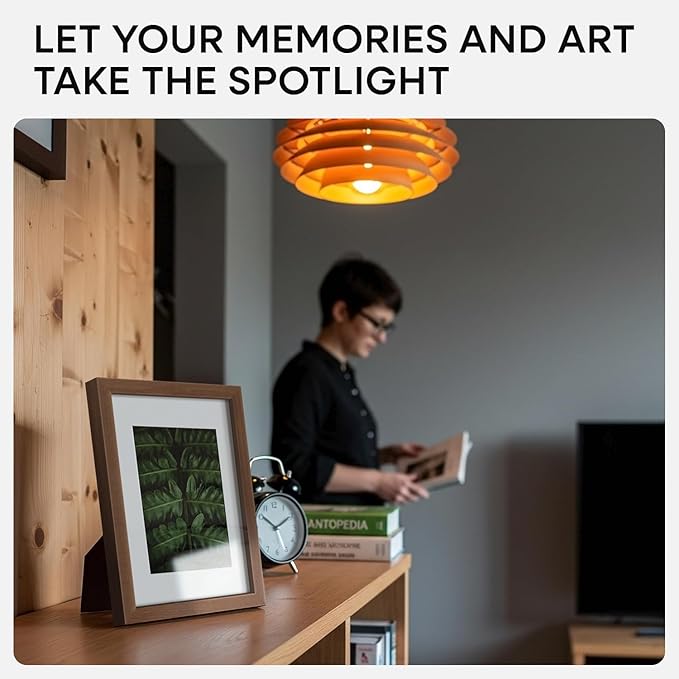 Homeforia A5 Picture Frame Brown, High-End Dark Oak 5.8x8.3 Wood Frame Matted to 4.1x5.8 inch Photo, A5 Size Walnut Wooden Frames with Mat A6 Print, 5.8 x 8.3 Frame, Tempered Glass, Wall Kit, Set of 1-Ruum Studio Home