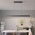 JAYMP Minimalist Linear Pendant Light Dimmable LED Modern Chandelier Dining Room Island Light Restaurant Cafe Bar Office Hanging Lamp Black 45"-Ruum Studio Home