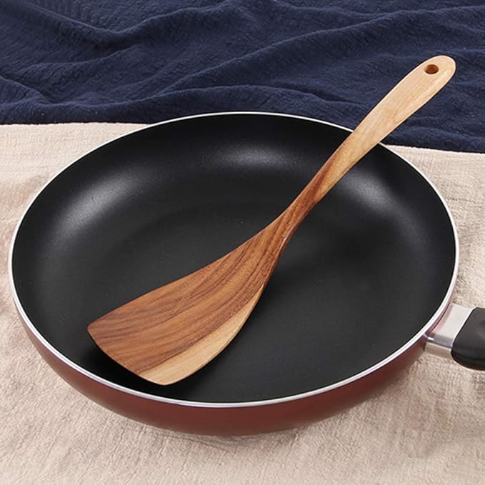 5 Pcs Best Wooden Spoons for Cooking Kitchen Utensils Set Acacia Wood Cooking Spatula Turner Non Toxic Utensil Slotted Serving Spoon Flat Spatulas Set Wooden Utensis Mixing Cooking Spoon Kitchen Tools-Ruum Studio Home