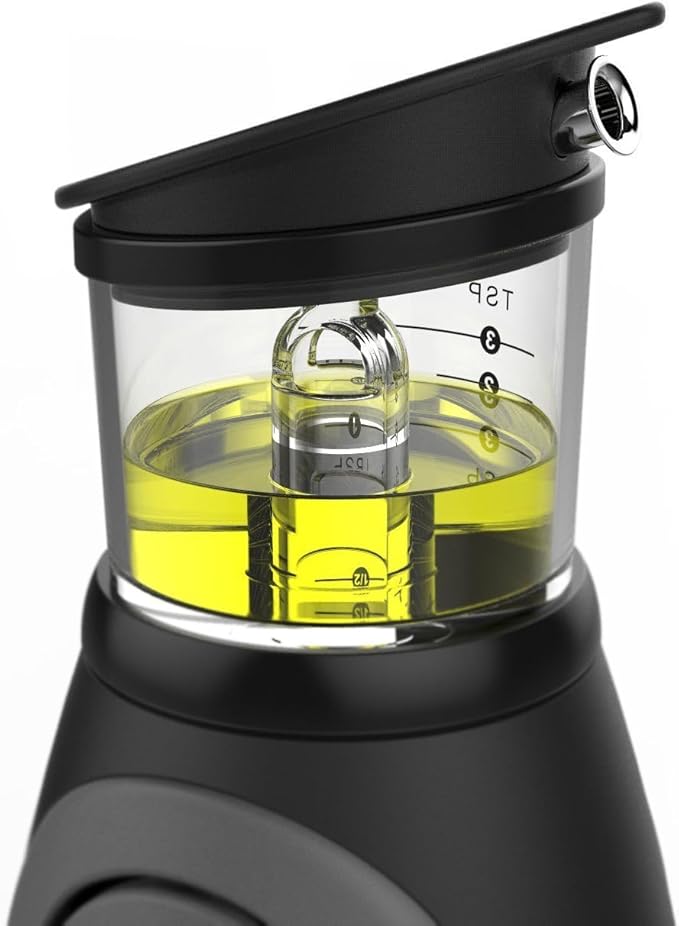 Olive Oil Dispenser Bottle with Pump - Oil Dispenser for Kitchen, Glass Oil and Vinegar Dispenser Set, Measured Cruet for Cooking - Ideal Oil Bottles for Kitchen Gadgets & Gifts, 2 Pack-Ruum Studio Home
