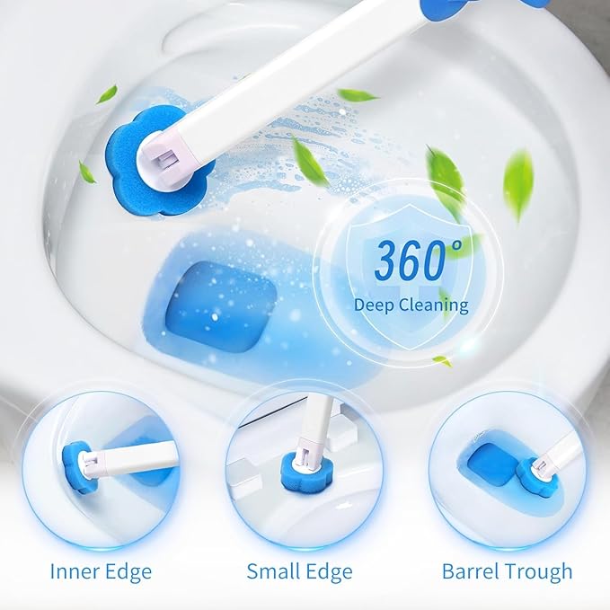 42 PCS Disposable Toilet Bowl Brush Refills, Disposable Toilet Brush Heads, Toilet Wand Disposable Refill Heads, Disposable Replacement Head (42Pcs Replacement Heads)-Ruum Studio Home