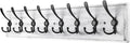 Coat Rack Wall Mount, Wooden Heavy Duty Coat Rack for Wall,8 Triple Coat Hanger Hooks for Hanging Coats,Jacket,Hat,Clothes (Grey White, 8 Hooks)-Ruum Studio Home