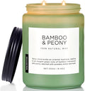 M&SENSE Bamboo Peony Spring Large Candles for Home Scented 19.4oz 110 Hour Long Lasting Burn Natural Organic Soy Candle Gifts for Women, Fresh Smelling Aromatherapy Gifts for Stress Relief-Ruum Studio Home