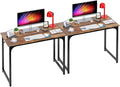 PayLessHere | 39 Inch Computer Desk | Brown | Office Desk with Metal Frame, Adjustable Feet | Water-Resistant, Scratchproof Surface | Sturdy Writing Table for Home Office or Study | Pack of 2-Ruum Studio Home