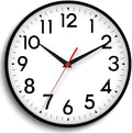 16 Inch Wall Clock, Large Wall Clocks Battery Operated, Big Silent Non-Ticking Analog Clock Decorative for Living Room, Office, Kitchen, Outdoor,Classroom, Bedroom, Bathroom, School(Black)-Ruum Studio Home