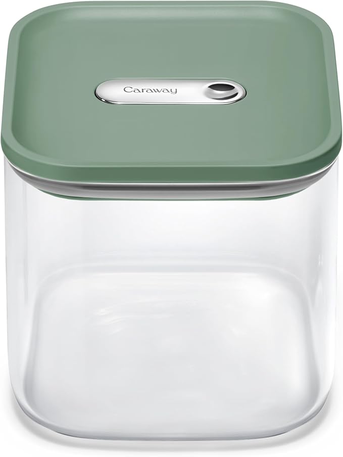 Caraway 2.5qt Glass Airtight Food Storage Container with Lid – Non-Toxic, BPA-Free Kitchen Storage Container – Stackable, Space-Saving Airtight Container for Dry Goods and More - Sage-Ruum Studio Home